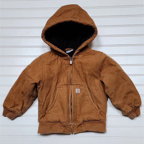 Carhartt Canvas Flannel Quilt Lined Insulated Jacket/Coat - Picture 1 of 8